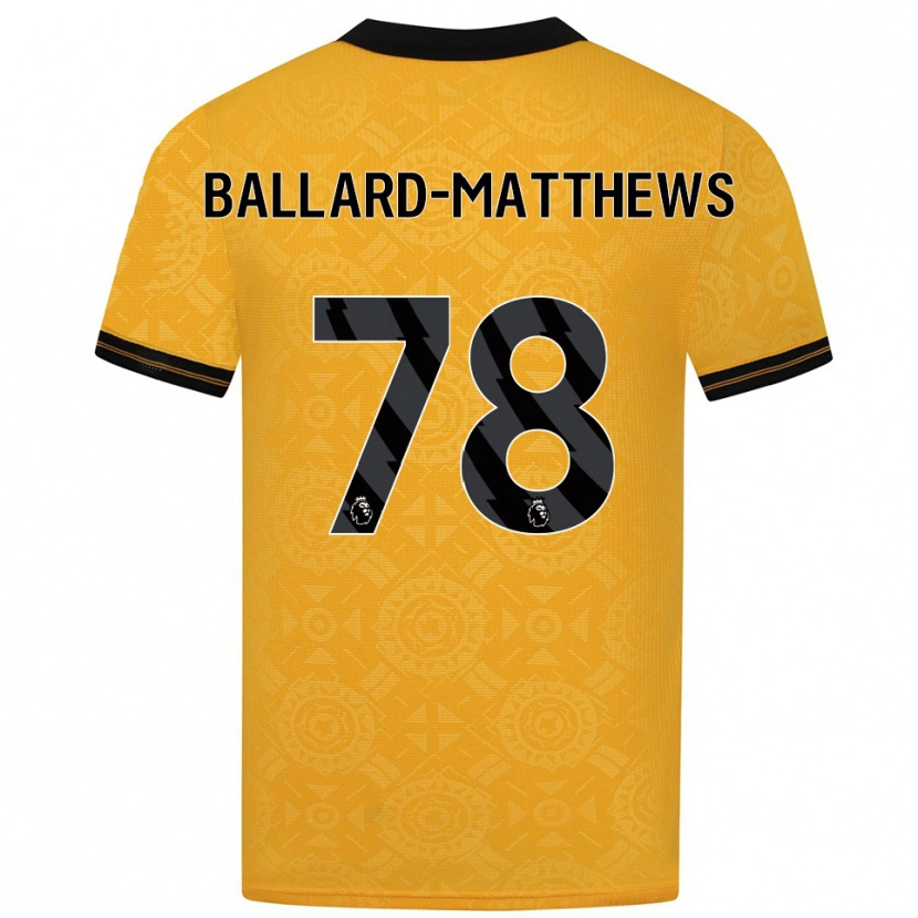 Danxen Damen Emilio Ballard-Matthews #78 Gelb Schwarz Heimtrikot Trikot 2025/26 T-Shirt Österreich