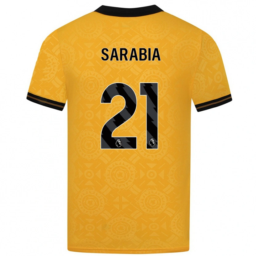 Danxen Damen Pablo Sarabia #21 Gelb Schwarz Heimtrikot Trikot 2025/26 T-Shirt Österreich
