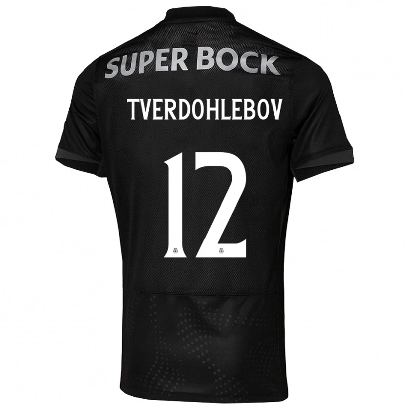 Danxen Damen Alex Tverdohlebov #12 Schwarz Weiß Auswärtstrikot Trikot 2025/26 T-Shirt Österreich