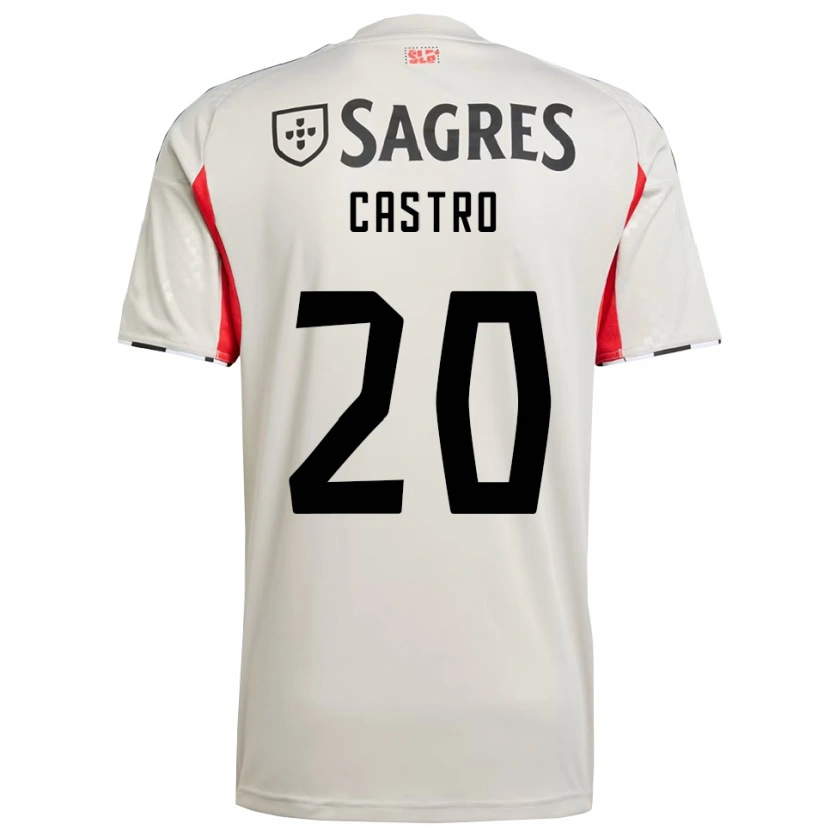 Danxen Damen Guilherme Castro #20 Creme Weiß Rot Auswärtstrikot Trikot 2025/26 T-Shirt Österreich