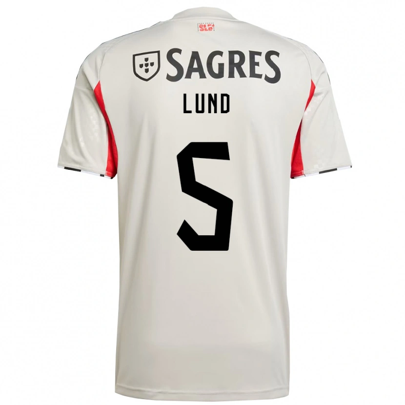 Danxen Damen Marit Lund #5 Creme Weiß Rot Auswärtstrikot Trikot 2025/26 T-Shirt Österreich