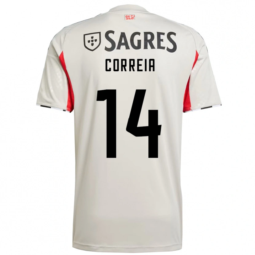 Danxen Damen Carolina Correia #14 Creme Weiß Rot Auswärtstrikot Trikot 2025/26 T-Shirt Österreich