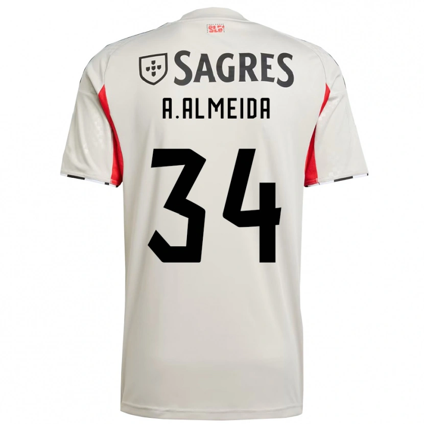 Danxen Damen Andre Almeida #34 Creme Weiß Rot Auswärtstrikot Trikot 2025/26 T-Shirt Österreich