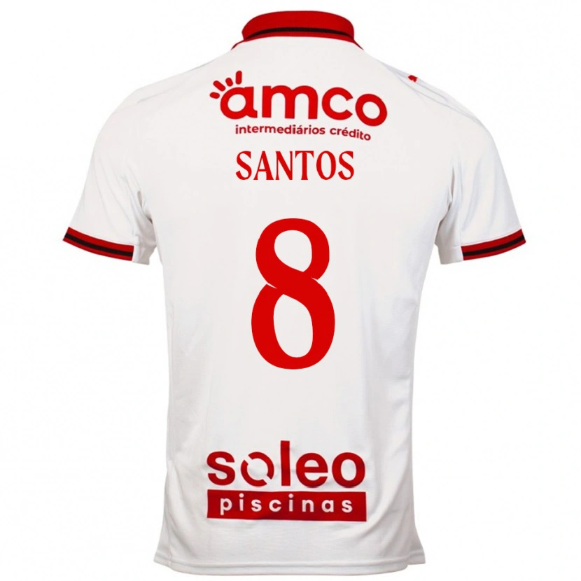 Danxen Damen Vicente Santos #8 Weiß Rot Auswärtstrikot Trikot 2025/26 T-Shirt Österreich