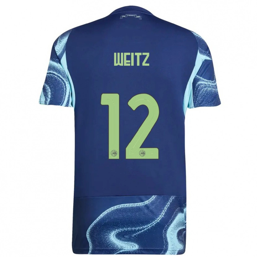 Danxen Damen Axel Weitz #12 Marine Himmelblau Auswärtstrikot Trikot 2025/26 T-Shirt Österreich