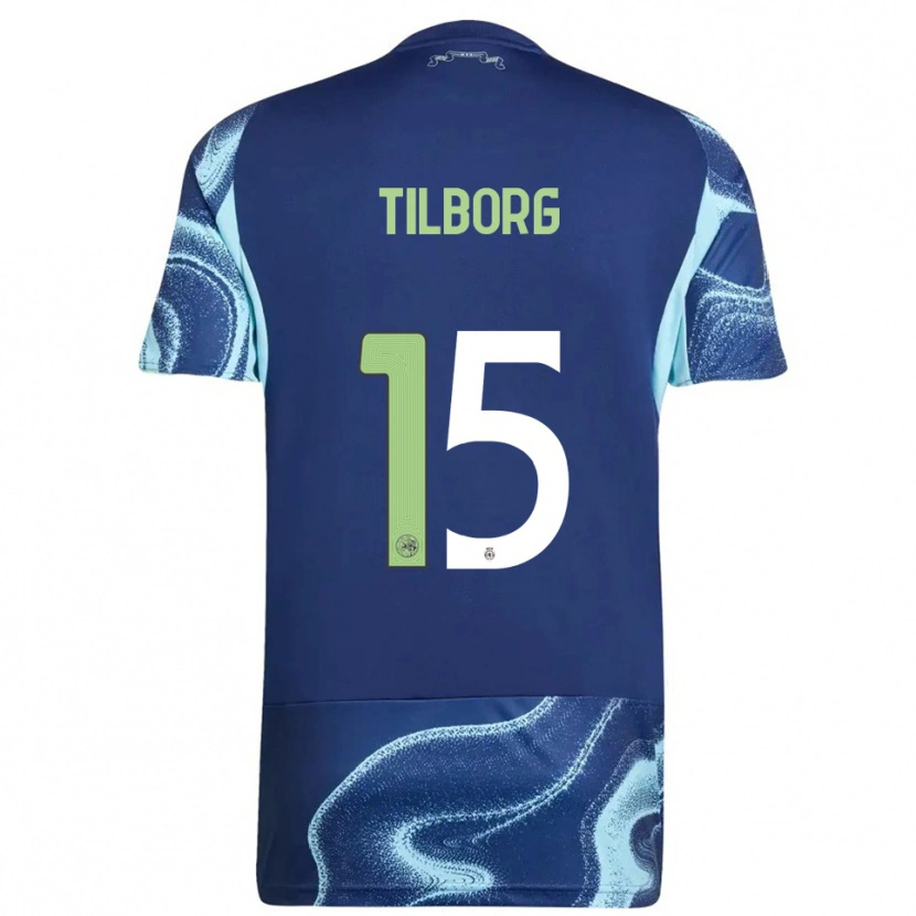 Danxen Damen Sesynijo Tilborg #15 Marine Himmelblau Auswärtstrikot Trikot 2025/26 T-Shirt Österreich