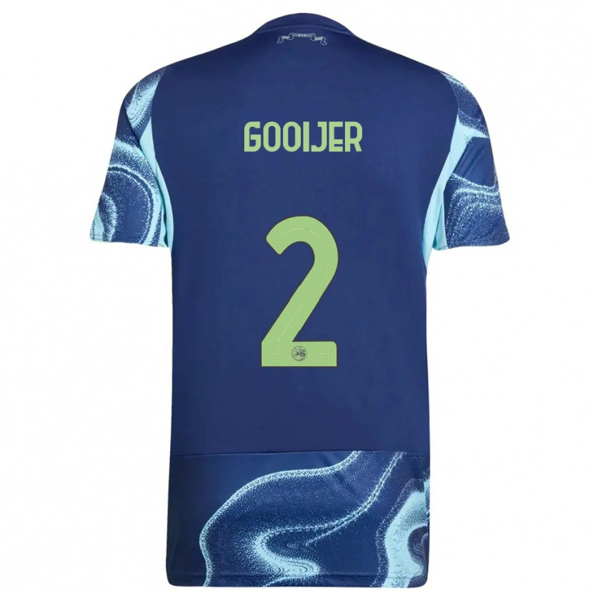 Danxen Damen Tristan Gooijer #2 Marine Himmelblau Auswärtstrikot Trikot 2025/26 T-Shirt Österreich