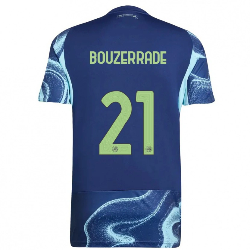 Danxen Damen Zaina Bouzerrade #21 Marine Himmelblau Auswärtstrikot Trikot 2025/26 T-Shirt Österreich
