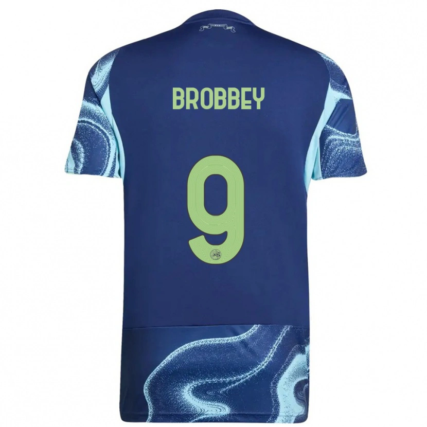 Danxen Damen Brian Brobbey #9 Marine Himmelblau Auswärtstrikot Trikot 2025/26 T-Shirt Österreich