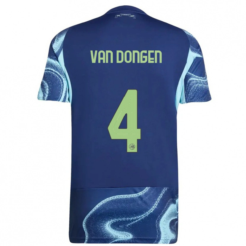 Danxen Damen Bram Van Dongen #4 Marine Himmelblau Auswärtstrikot Trikot 2025/26 T-Shirt Österreich