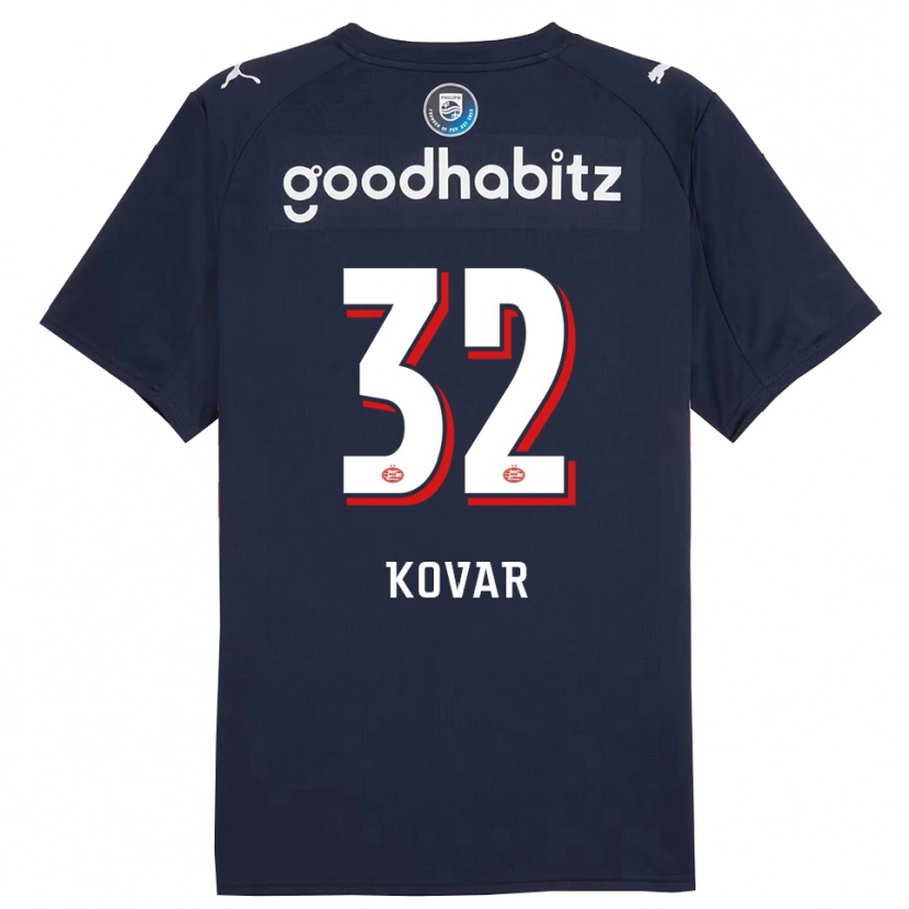 Danxen Damen Matej Kovar #32 Marine Weiß Auswärtstrikot Trikot 2025/26 T-Shirt Österreich