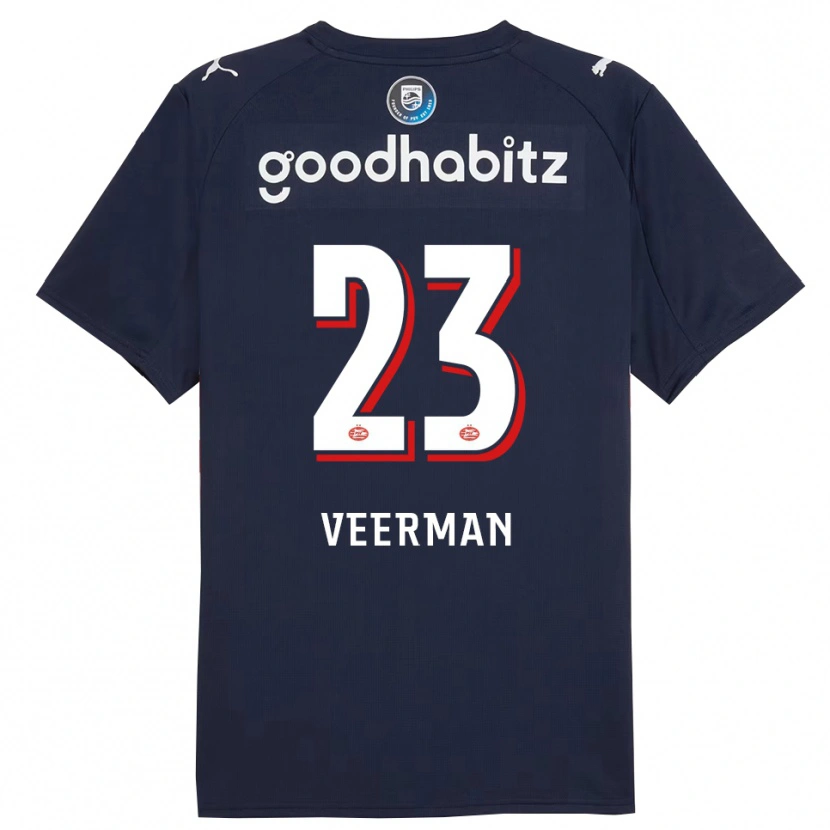 Danxen Damen Joey Veerman #23 Marine Weiß Auswärtstrikot Trikot 2025/26 T-Shirt Österreich