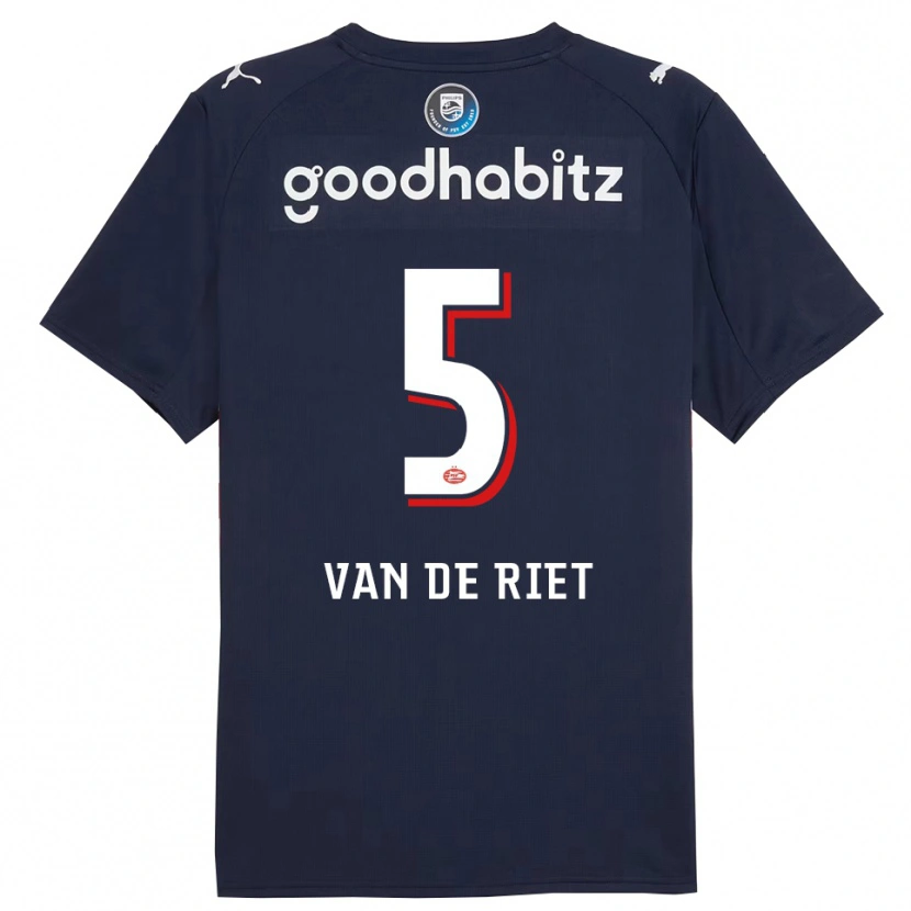 Danxen Damen Raf Van De Riet #5 Marine Weiß Auswärtstrikot Trikot 2025/26 T-Shirt Österreich