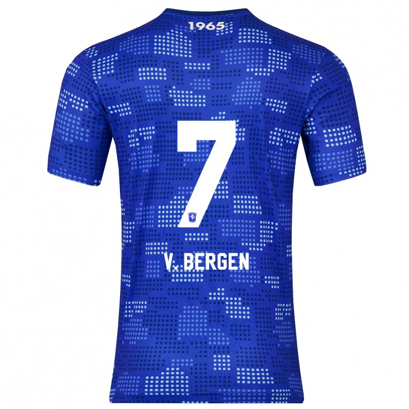Danxen Damen Mitchell Van Bergen #7 Blau Himmelblau Auswärtstrikot Trikot 2025/26 T-Shirt Österreich