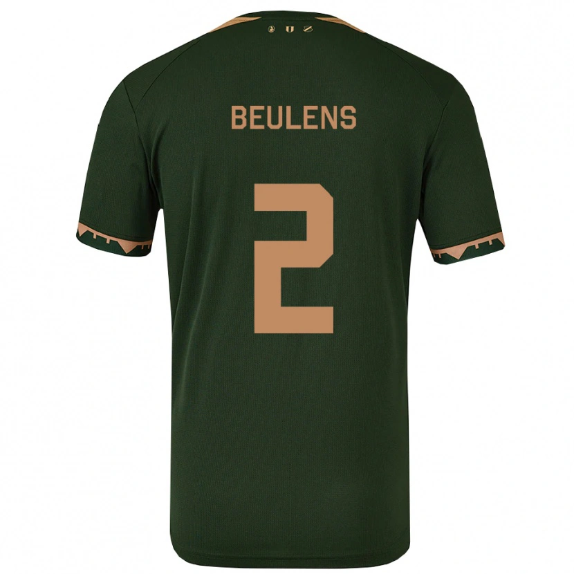 Danxen Damen Noël Beulens #2 Grün Gold Auswärtstrikot Trikot 2025/26 T-Shirt Österreich
