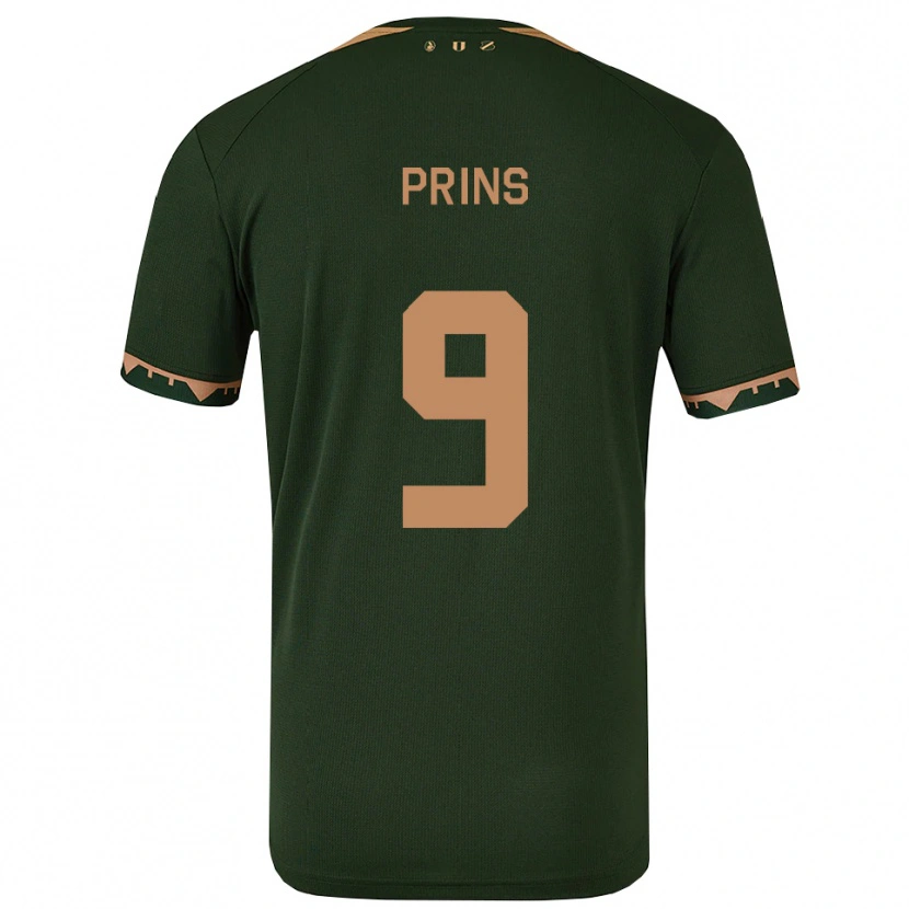 Danxen Damen Femke Prins #9 Grün Gold Auswärtstrikot Trikot 2025/26 T-Shirt Österreich