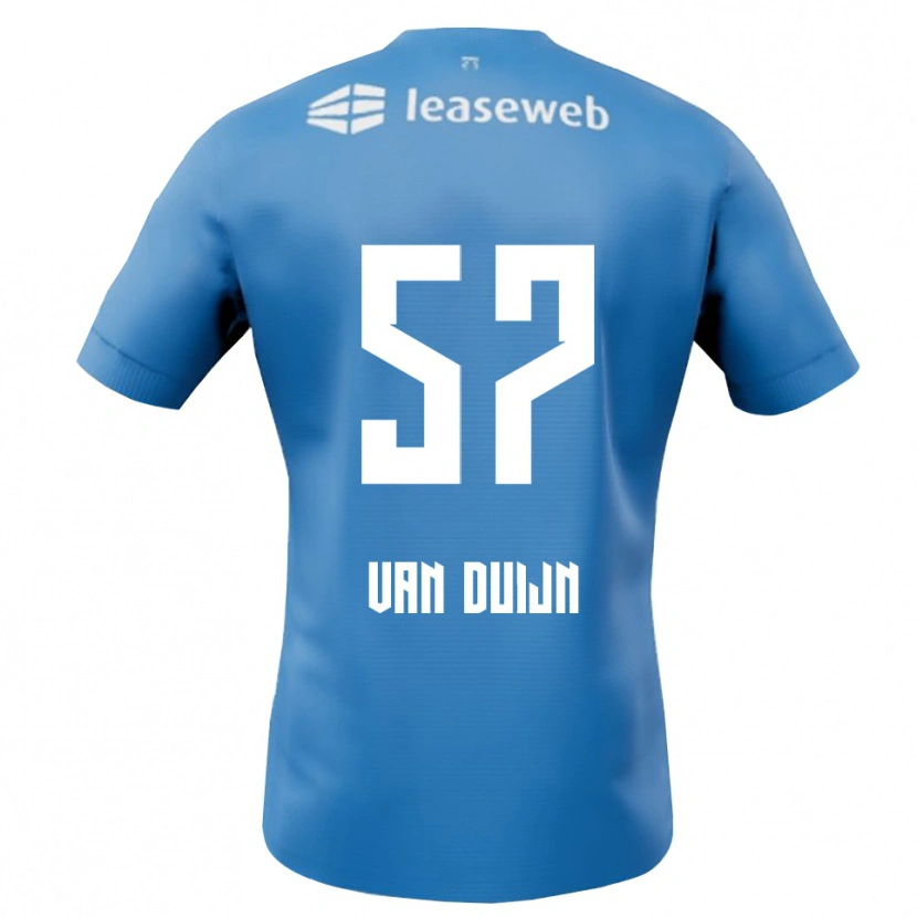 Danxen Damen Sem Van Duijn #57 Blau Weiß Auswärtstrikot Trikot 2025/26 T-Shirt Österreich