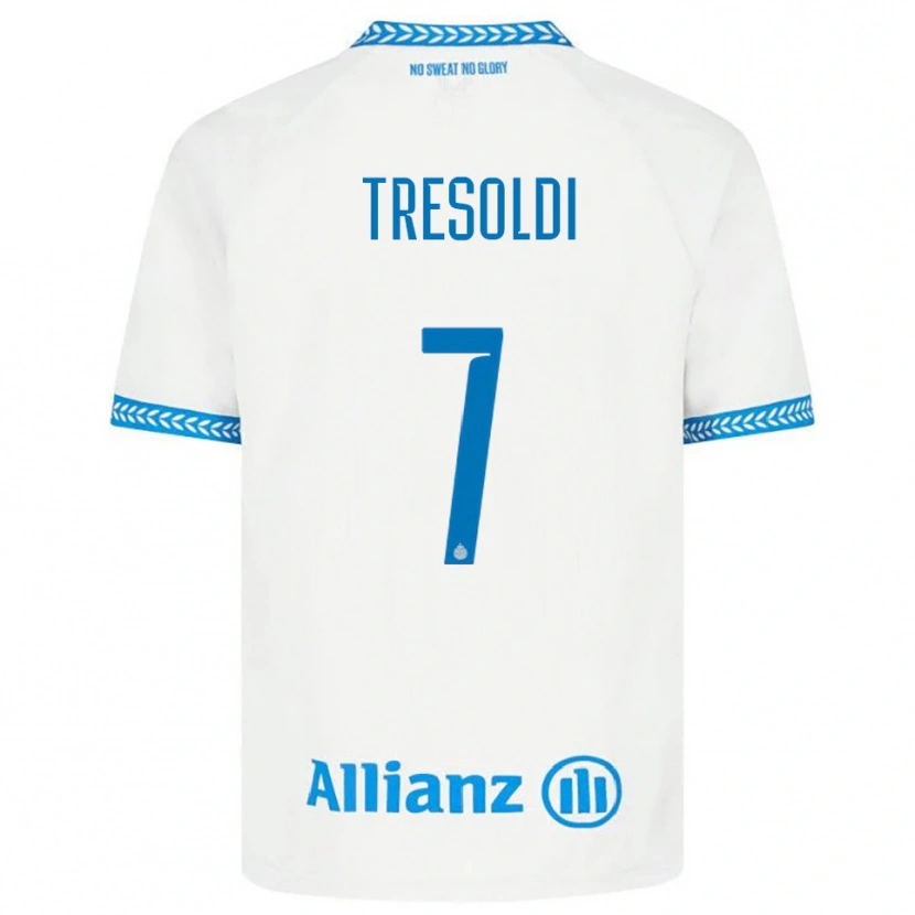 Danxen Damen Nicolò Tresoldi #7 Blau Weiß Auswärtstrikot Trikot 2025/26 T-Shirt Österreich