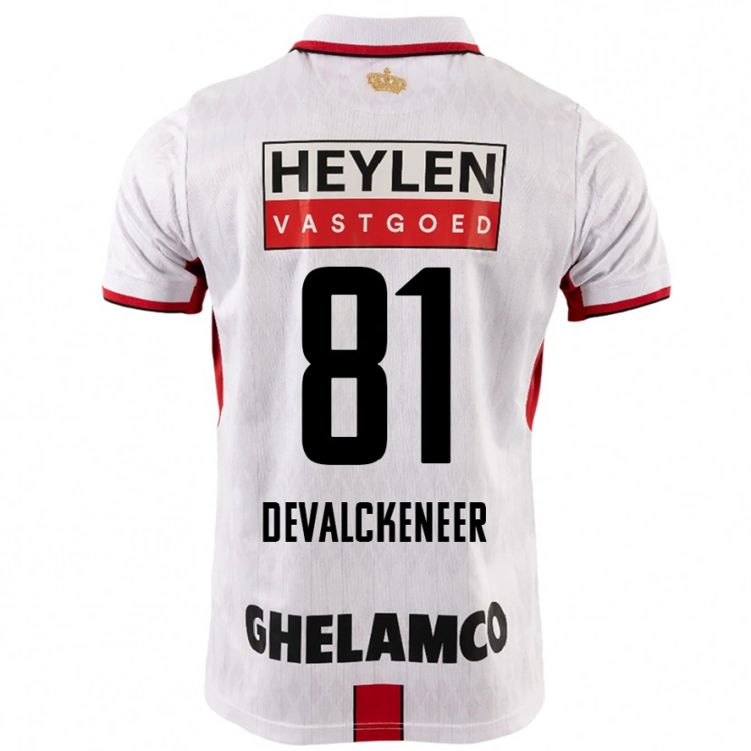 Danxen Damen Niels Devalckeneer #81 Weiß Rot Auswärtstrikot Trikot 2025/26 T-Shirt Österreich