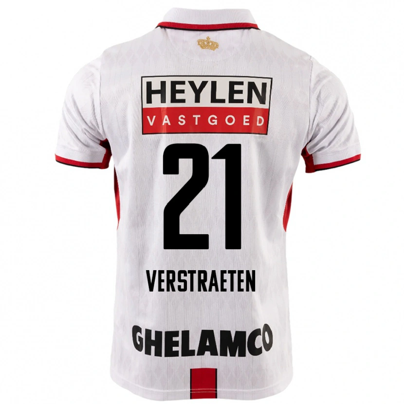 Danxen Damen Andreas Verstraeten #21 Weiß Rot Auswärtstrikot Trikot 2025/26 T-Shirt Österreich