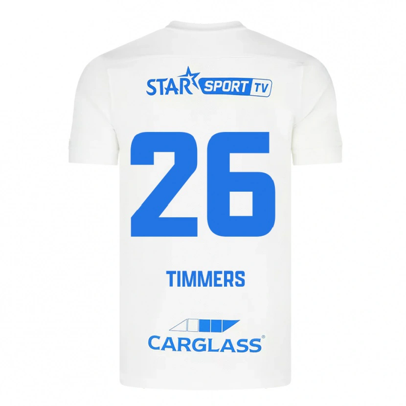 Danxen Damen Sebastiaan Timmers #26 Weiß Blau Auswärtstrikot Trikot 2025/26 T-Shirt Österreich