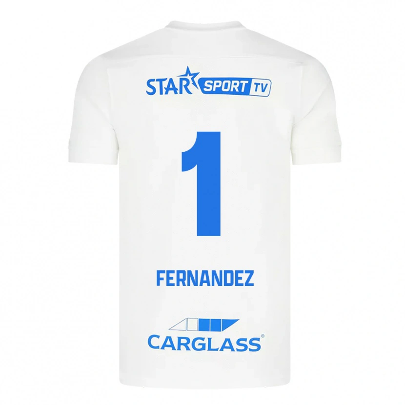 Danxen Damen Elias Gonzalez Fernandez #1 Weiß Blau Auswärtstrikot Trikot 2025/26 T-Shirt Österreich