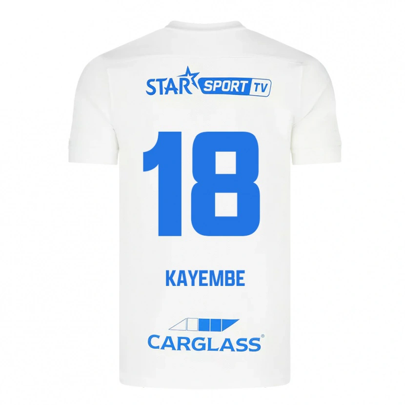 Danxen Damen Joris Kayembe #18 Weiß Blau Auswärtstrikot Trikot 2025/26 T-Shirt Österreich