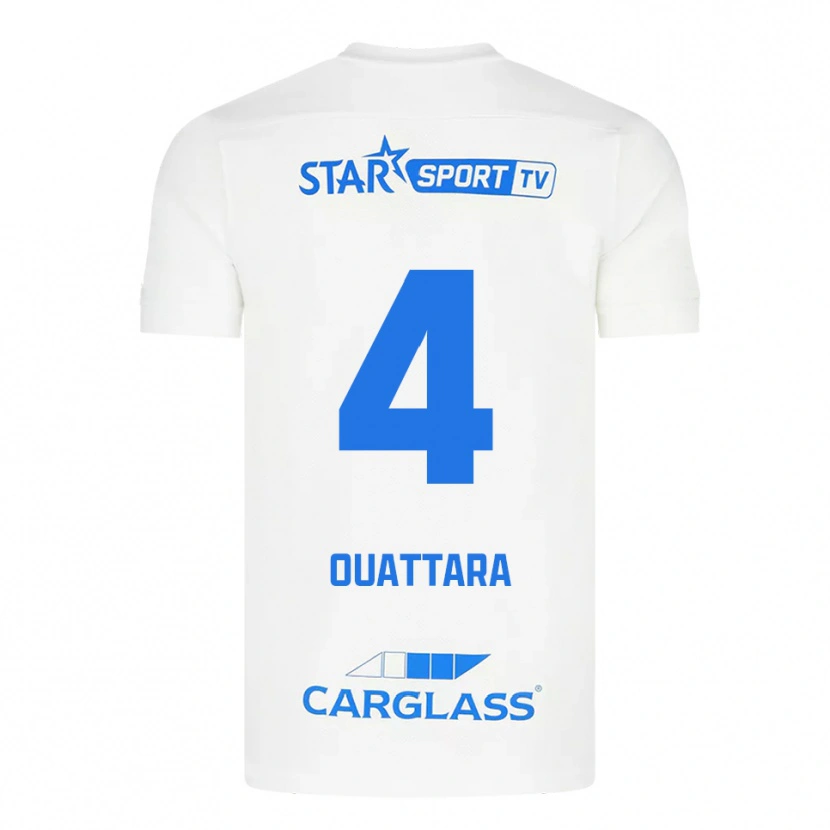 Danxen Damen Aziz Ouattara #4 Weiß Blau Auswärtstrikot Trikot 2025/26 T-Shirt Österreich