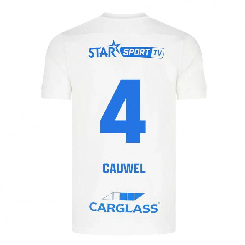 Danxen Damen Michiel Cauwel #4 Weiß Blau Auswärtstrikot Trikot 2025/26 T-Shirt Österreich