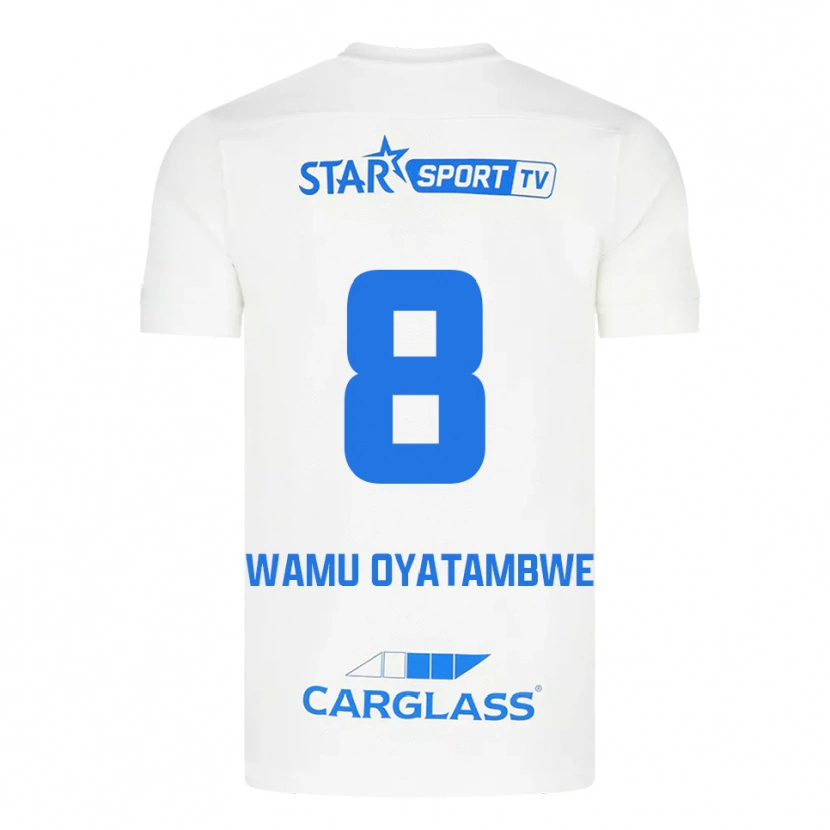 Danxen Damen Matthias Wamu Oyatambwe #8 Weiß Blau Auswärtstrikot Trikot 2025/26 T-Shirt Österreich