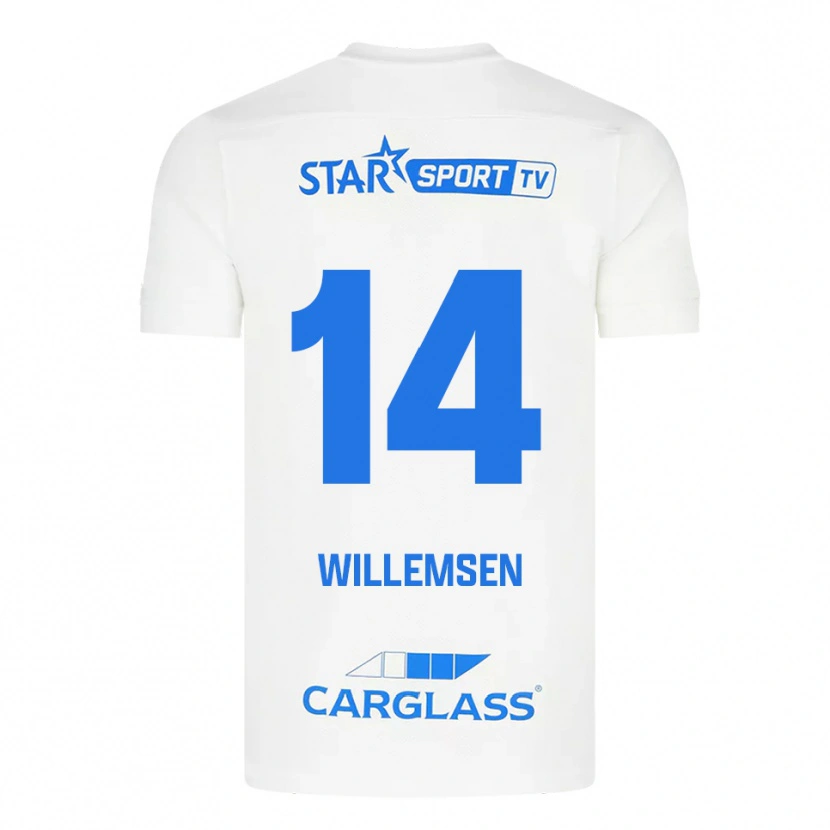 Danxen Damen Wout Willemsen #14 Weiß Blau Auswärtstrikot Trikot 2025/26 T-Shirt Österreich