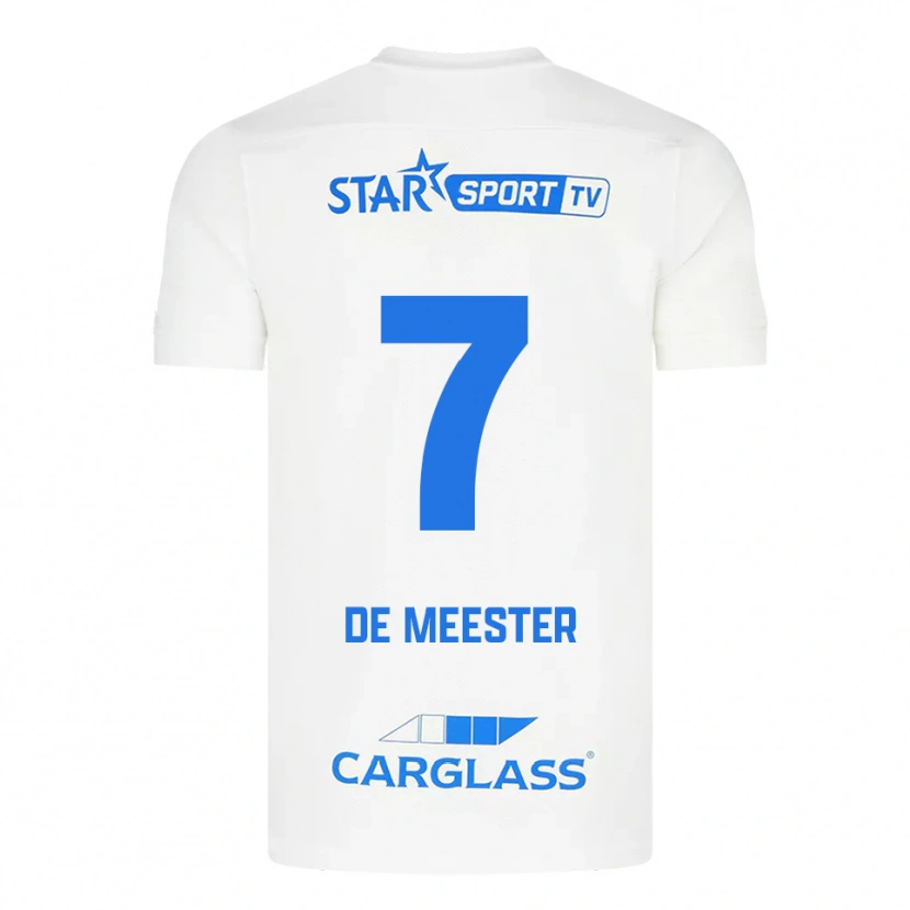 Danxen Damen Thirsa De Meester #7 Weiß Blau Auswärtstrikot Trikot 2025/26 T-Shirt Österreich