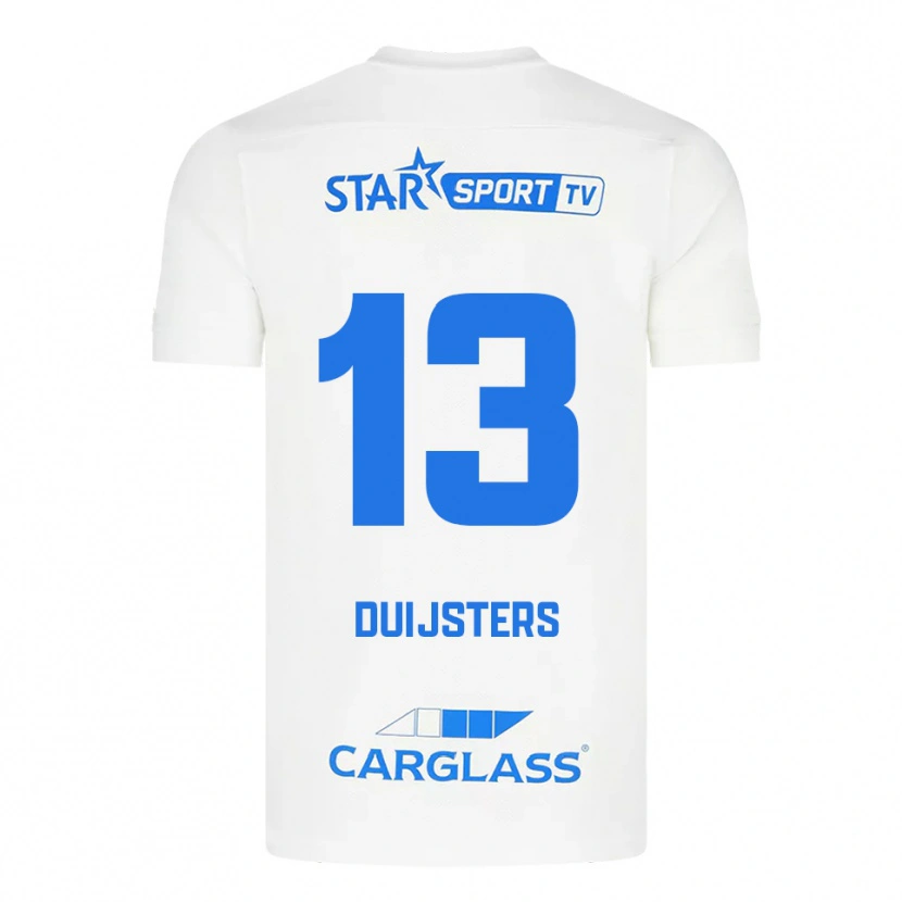 Danxen Damen Gwen Duijsters #13 Weiß Blau Auswärtstrikot Trikot 2025/26 T-Shirt Österreich