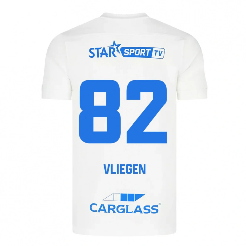 Danxen Damen Olivier Vliegen #82 Weiß Blau Auswärtstrikot Trikot 2025/26 T-Shirt Österreich