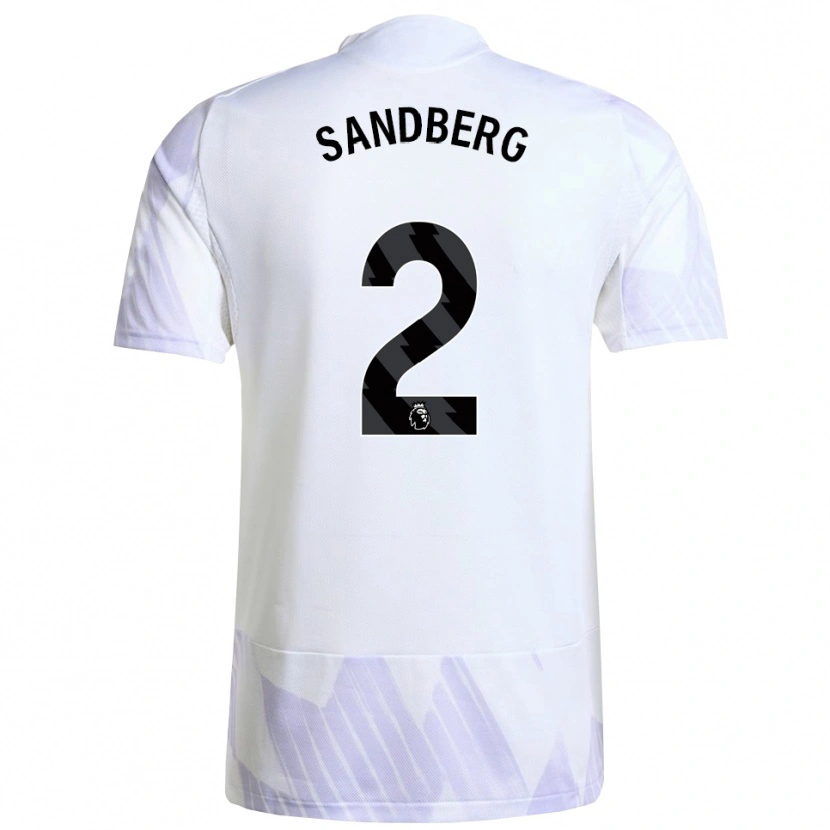 Danxen Damen Anna Sandberg #2 Weiß Lila Lila Auswärtstrikot Trikot 2025/26 T-Shirt Österreich