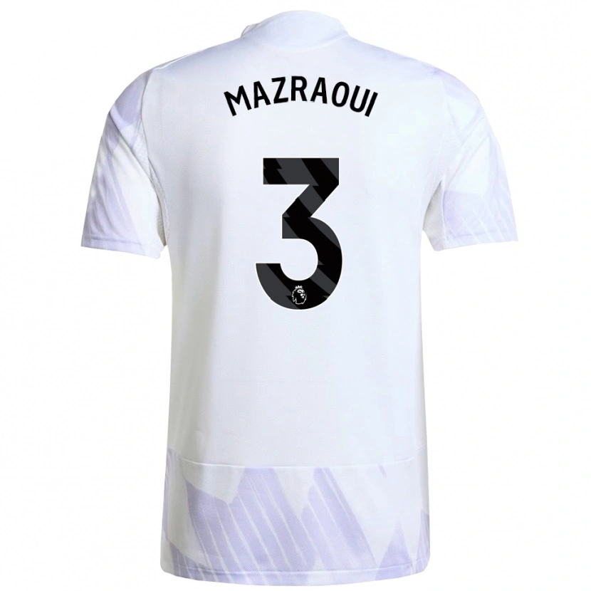 Danxen Damen Noussair Mazraoui #3 Weiß Lila Lila Auswärtstrikot Trikot 2025/26 T-Shirt Österreich