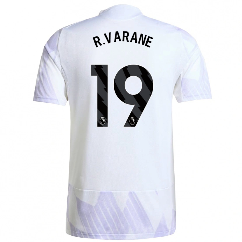 Danxen Damen Raphael Varane #19 Weiß Lila Lila Auswärtstrikot Trikot 2025/26 T-Shirt Österreich