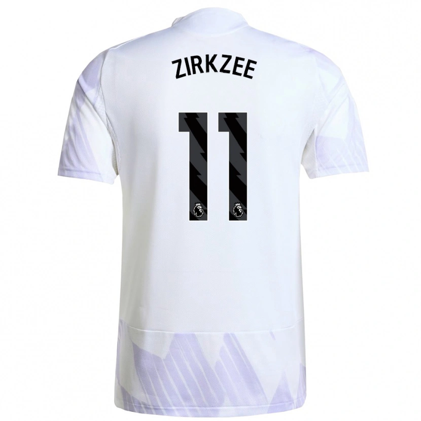 Danxen Damen Joshua Zirkzee #11 Weiß Lila Lila Auswärtstrikot Trikot 2025/26 T-Shirt Österreich