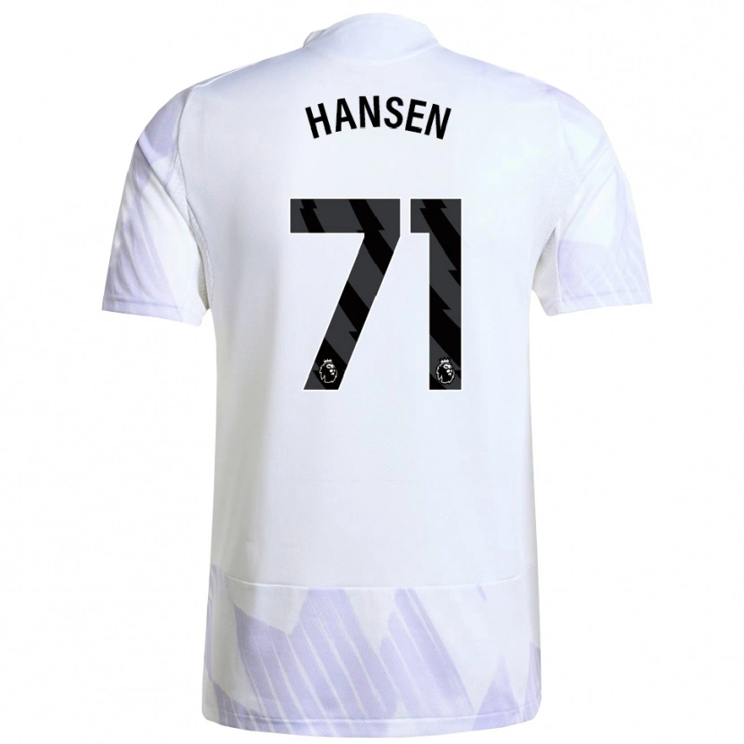 Danxen Damen Isak Hansen-Aaroen #71 Weiß Lila Lila Auswärtstrikot Trikot 2025/26 T-Shirt Österreich
