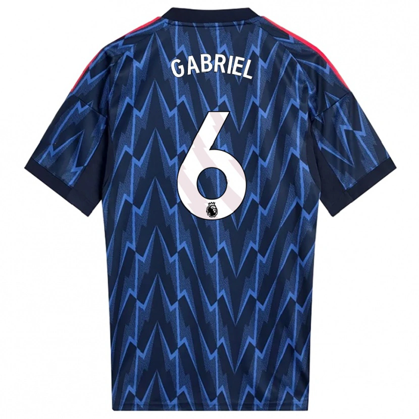 Danxen Damen Gabriel Magalhães #6 Marine Rot Auswärtstrikot Trikot 2025/26 T-Shirt Österreich