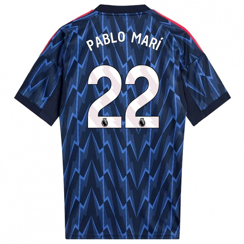 Danxen Damen Pablo Mari #22 Marine Rot Auswärtstrikot Trikot 2025/26 T-Shirt Österreich