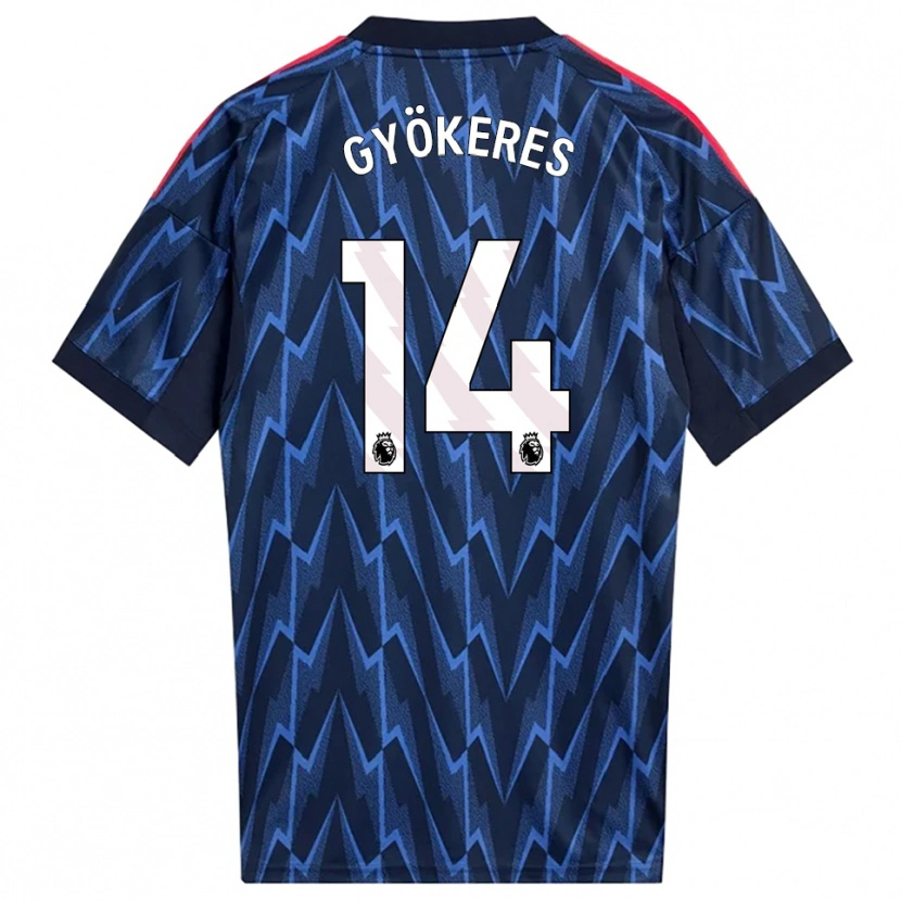 Danxen Damen Viktor Gyökeres #14 Marine Rot Auswärtstrikot Trikot 2025/26 T-Shirt Österreich
