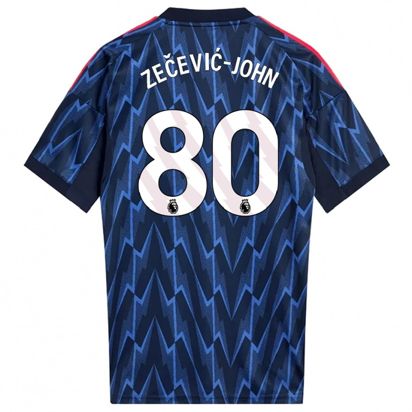 Danxen Damen Louis Zečević-John #80 Marine Rot Auswärtstrikot Trikot 2025/26 T-Shirt Österreich