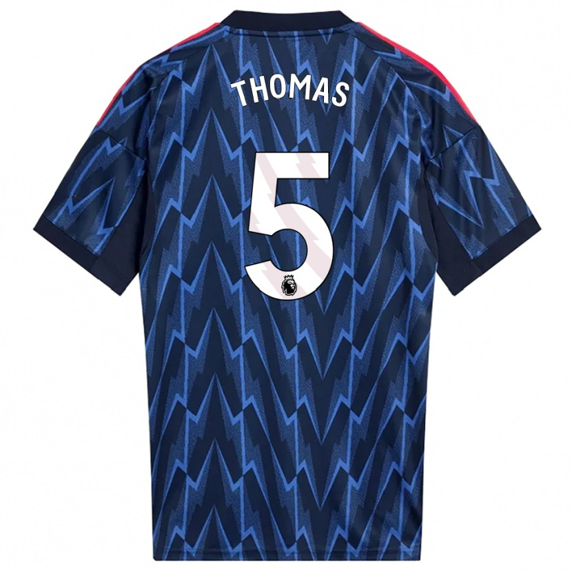 Danxen Damen Thomas Partey #5 Marine Rot Auswärtstrikot Trikot 2025/26 T-Shirt Österreich