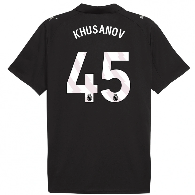 Danxen Damen Abdukodir Khusanov #45 Schwarz Weiß Auswärtstrikot Trikot 2025/26 T-Shirt Österreich