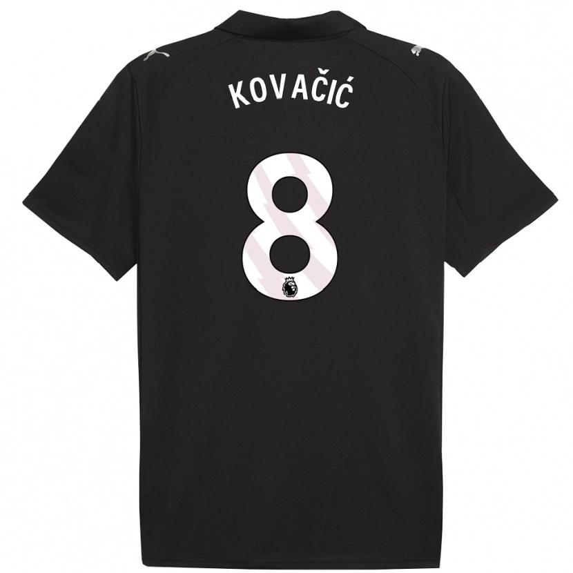 Danxen Damen Mateo Kovacic #8 Schwarz Weiß Auswärtstrikot Trikot 2025/26 T-Shirt Österreich