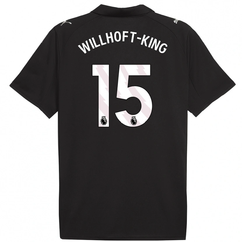 Danxen Damen Han Willhoft-King #15 Schwarz Weiß Auswärtstrikot Trikot 2025/26 T-Shirt Österreich