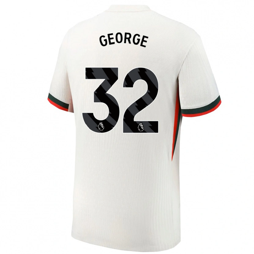 Danxen Damen Tyrique George #32 Weiß Grün Auswärtstrikot Trikot 2025/26 T-Shirt Österreich