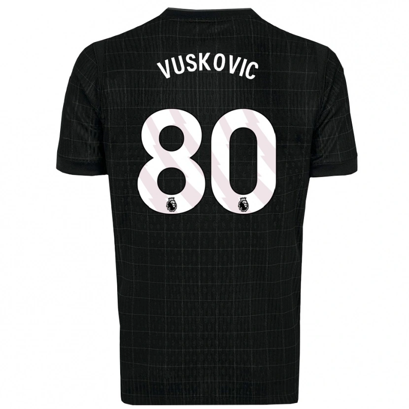 Danxen Damen Luka Vuskovic #80 Schwarz Grau Auswärtstrikot Trikot 2025/26 T-Shirt Österreich
