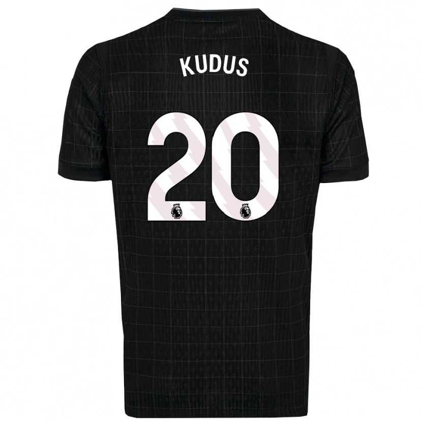 Danxen Damen Mohammed Kudus #20 Schwarz Grau Auswärtstrikot Trikot 2025/26 T-Shirt Österreich